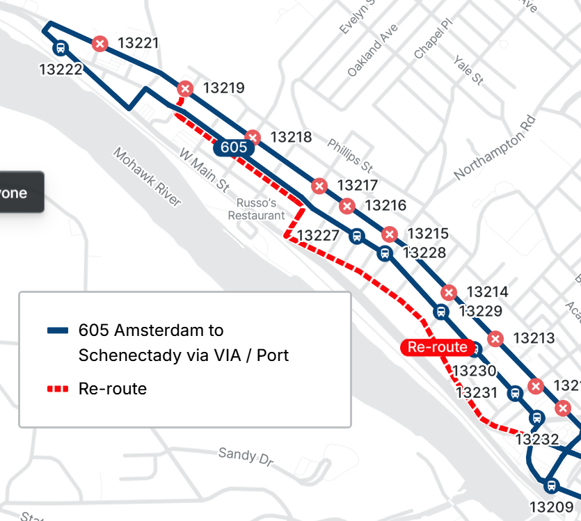 605 re-route