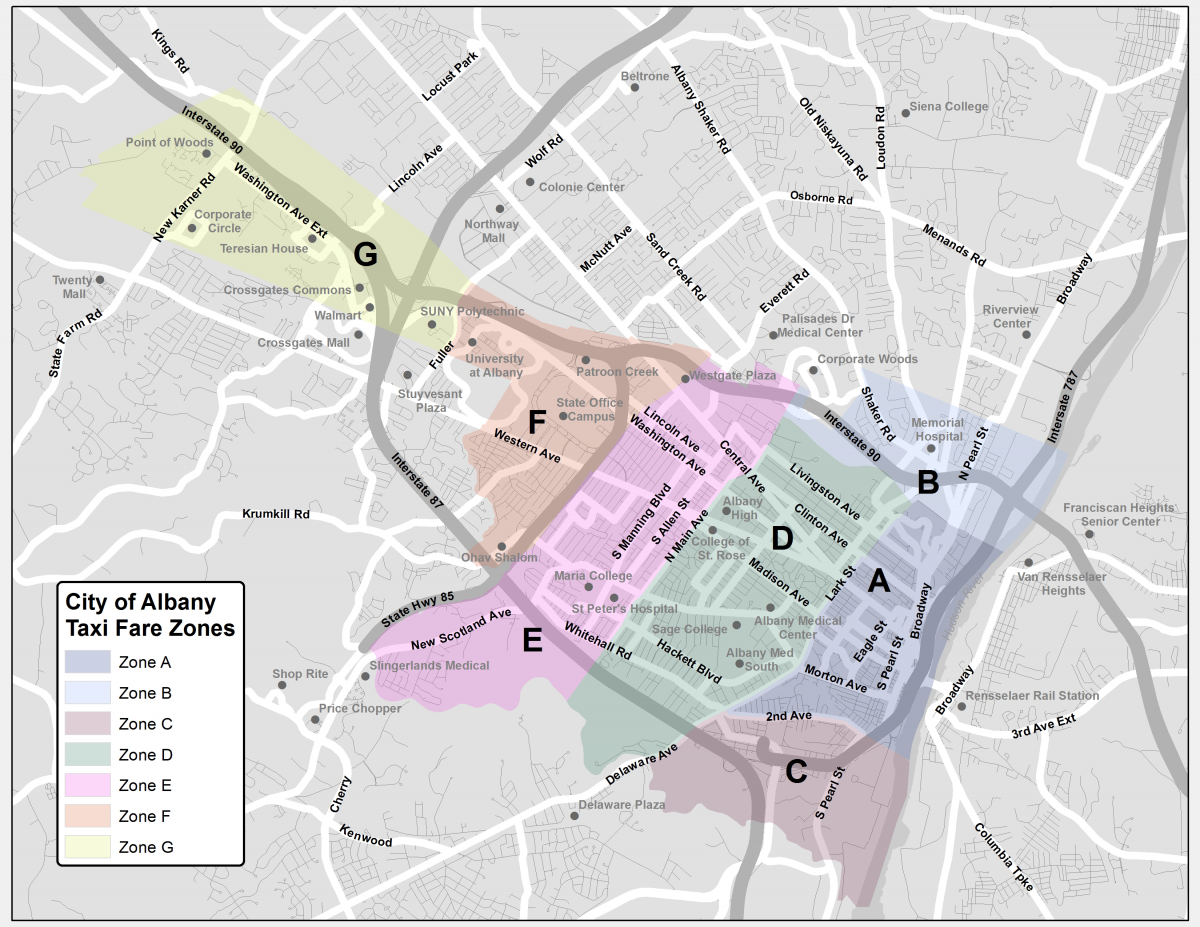 Cityofalbany Taxizones 