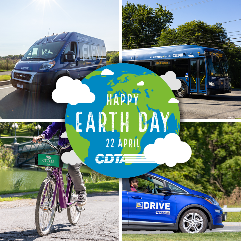 CDTA Celebrates Earth Day, Encourages Capital Region to Utilize Sustainable Mobility Options