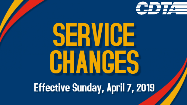 Service Changes Effective Sunday, April 7, 2019
