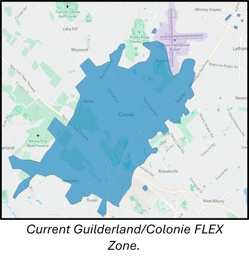 Current Guilderland/Colonie FLEX Zone