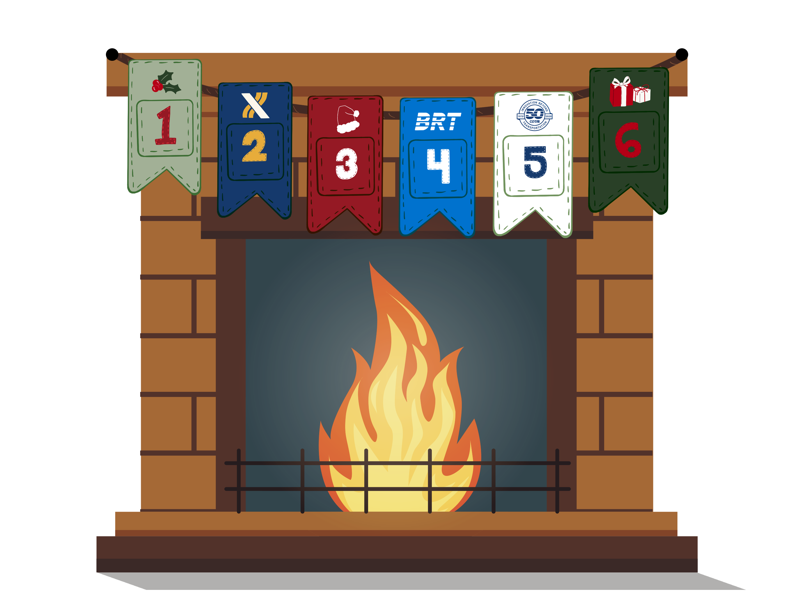 Fireplace with Advent Calendar