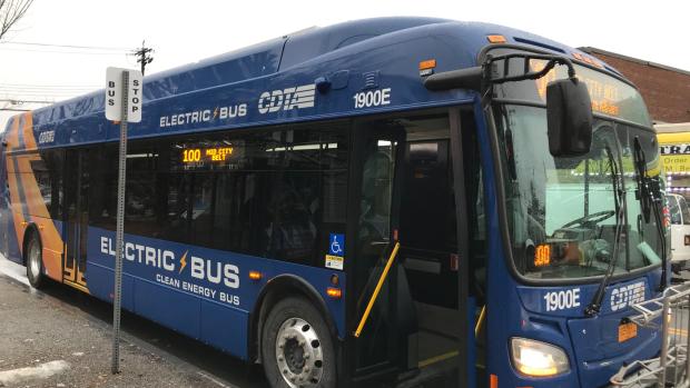 Electric Bus on Street