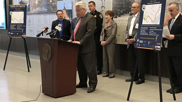 David M. Stackrow, CDTA Board Chairman Capital City Shuttle News Conference