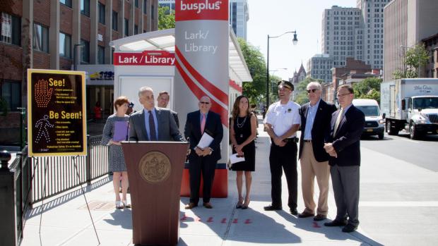 Lark and Washington Transit Improvement Project Completed Lark and Washington Transit Improvement Project Completed