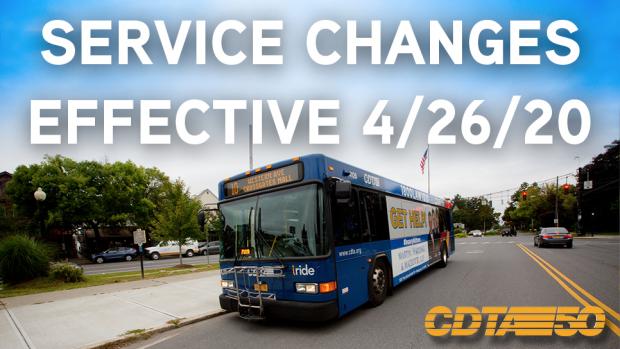 Service Changes Begin April 26 Service Changes