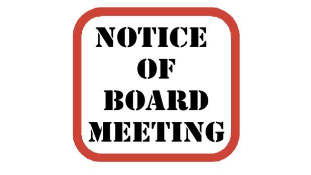 Notice of Board Meeting - Image