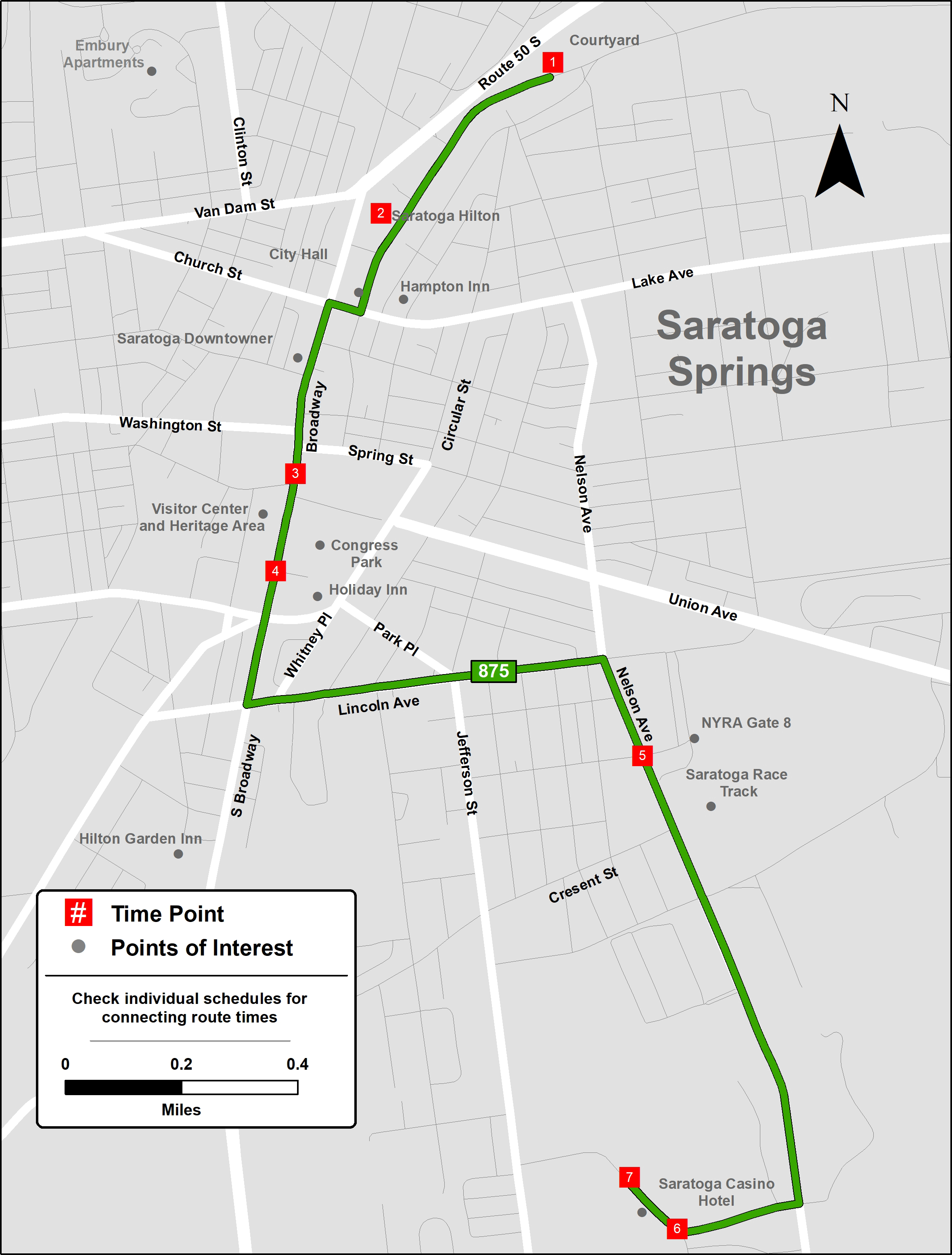 Route 875 - Saratoga Trolley